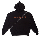 アクメドラビ(acme' de la vie) ADLV VINTAGE WASHING HOODIE BLACK DRAWING