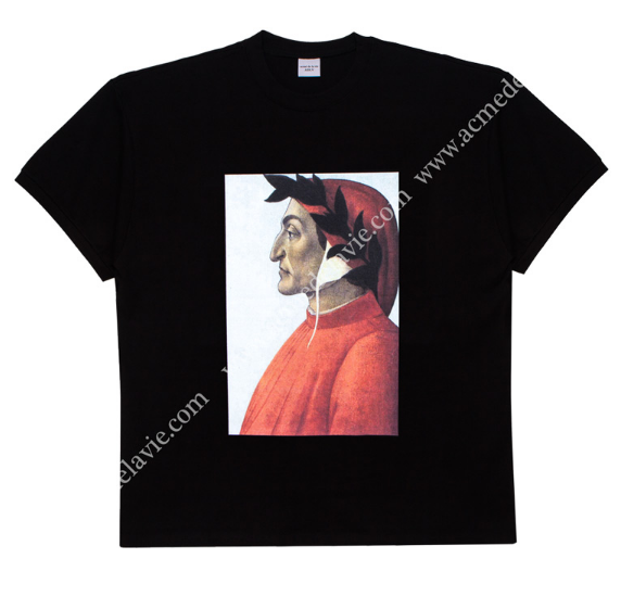 アクメドラビ(acme' de la vie) ADLV VINTAGE WASHING SHORT SLEEVE T-SHIRT BLACK DRAWING