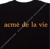 アクメドラビ(acme' de la vie) ADLV VINTAGE WASHING SHORT SLEEVE T-SHIRT BLACK DRAWING