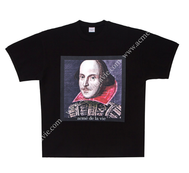 アクメドラビ(acme' de la vie) ADLV VINTAGE WASHING SHORT SLEEVE T-SHIRT BLACK SHAKESPEARE