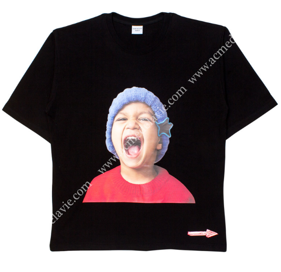 アクメドラビ(acme' de la vie) ADLV BABY FACE SHORT SLEEVE T-SHIRT BLACK BEANIE