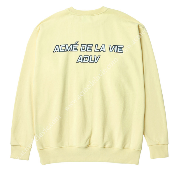 アクメドラビ(acme' de la vie) ADLV SEAHORSE SWEATSHIRT LIGHT YELLOW