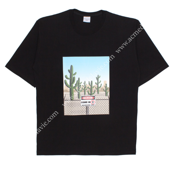 アクメドラビ(acme' de la vie) ADLV CACTUS SHORT SLEEVE T-SHIRT BLACK