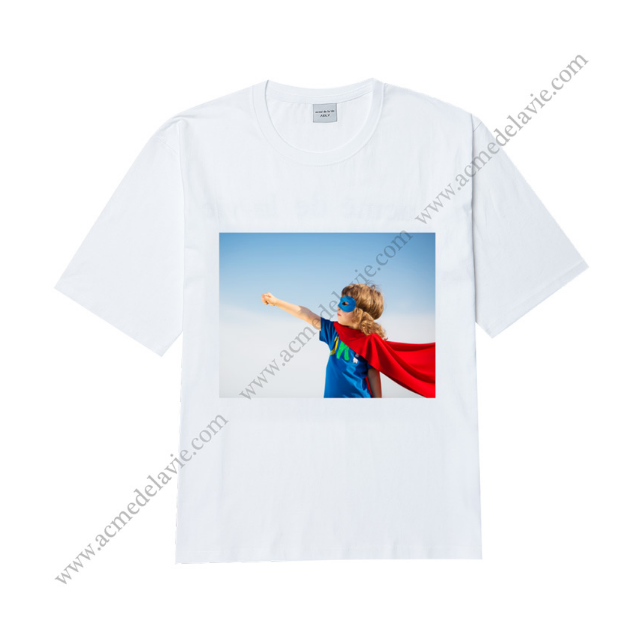 アクメドラビ(acme' de la vie) ADLV BABY FACE SHORT SLEEVE T-SHIRT WHITE SUPERMAN