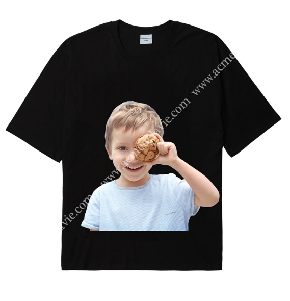 アクメドラビ(acme' de la vie) ADLV BABY FACE SHORT SLEEVE T-SHIRT BLACK COOKIE