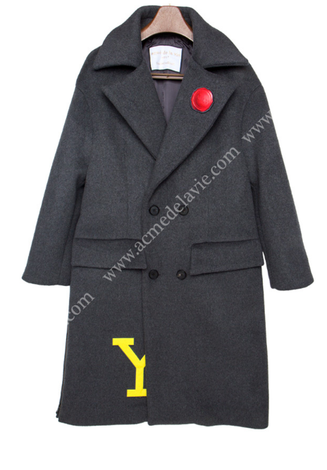 アクメドラビ(acme' de la vie) ADLV SIDE ZIP DETAIL PREMIUM COAT CHARCOAL