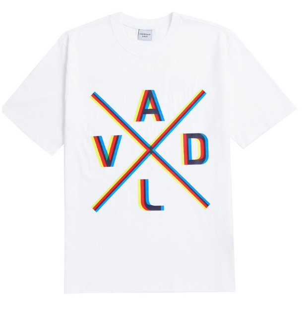 アクメドラビ(acme' de la vie) ADLV 3D X LOGO SHORT SLEEVE T-Shirt WHITE