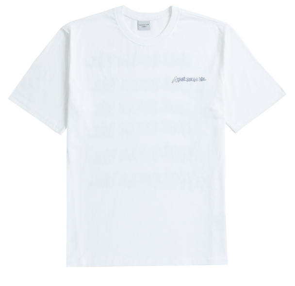 アクメドラビ(acme' de la vie) ADLV HANDWRITING SHORT SLEEVE T-SHIRT WHITE