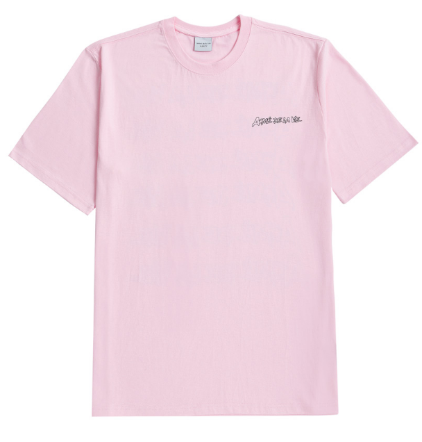 アクメドラビ(acme' de la vie) ADLV HANDWRITING SHORT SLEEVE T-SHIRT LIGHT PINK