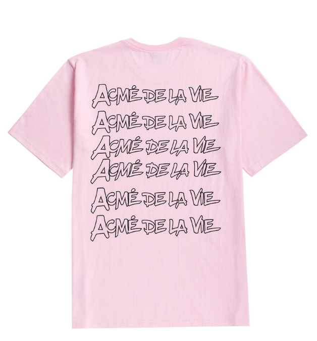 アクメドラビ(acme' de la vie) ADLV HANDWRITING SHORT SLEEVE T-SHIRT LIGHT PINK