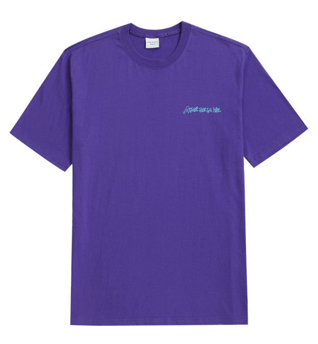 アクメドラビ(acme' de la vie) ADLV HANDWRITING SHORT SLEEVE T-SHIRT PURPLE
