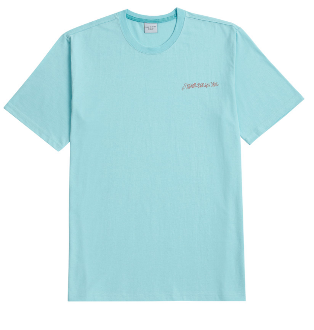 アクメドラビ(acme' de la vie) ADLV HANDWRITING SHORT SLEEVE T-SHIRT SKY BLUE