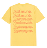 アクメドラビ(acme' de la vie) ADLV HANDWRITING SHORT SLEEVE T-SHIRT YELLOW