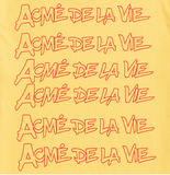 アクメドラビ(acme' de la vie) ADLV HANDWRITING SHORT SLEEVE T-SHIRT YELLOW