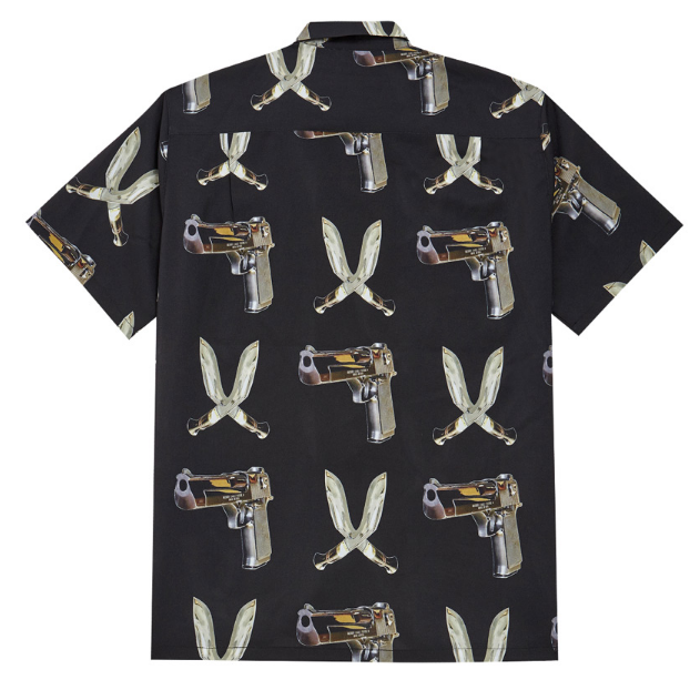 アクメドラビ(acme' de la vie) ADLV DIGITAL PRINTING SHIRT (ブラック)