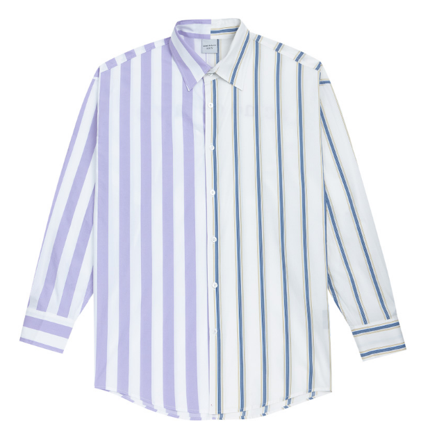 アクメドラビ(acme' de la vie) ADLV HALF SHIRT WHITE / LAVENDER