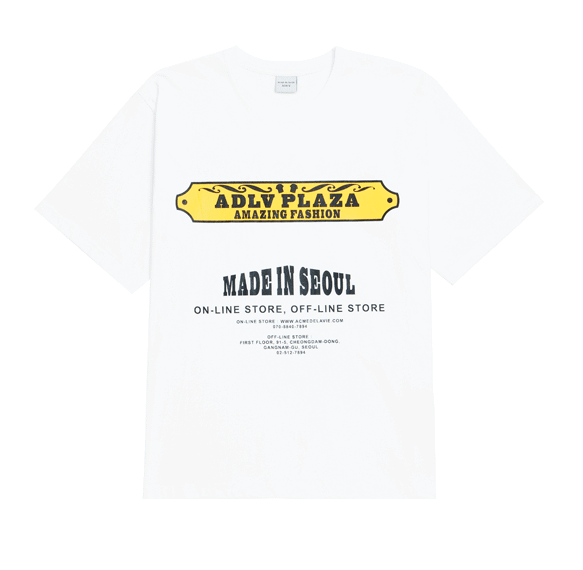 アクメドラビ(acme' de la vie) ADLV PLAZA T-SHIRT WHITE