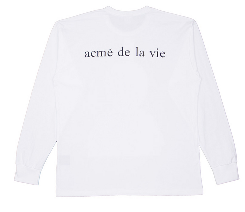 アクメドラビ(acme' de la vie) ADLV BABY FACE LONG SLEEVE HERO T-SHIRT WHITE
