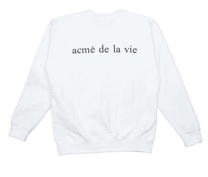 アクメドラビ(acme' de la vie) ADLV BABY FACE HERO SWEATSHIRTS WHITE