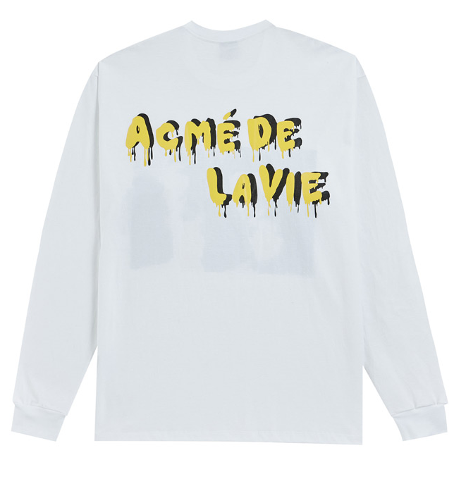 アクメドラビ(acme' de la vie) ADLV LONG SLEEVE T-SHIRT 4people WHITE
