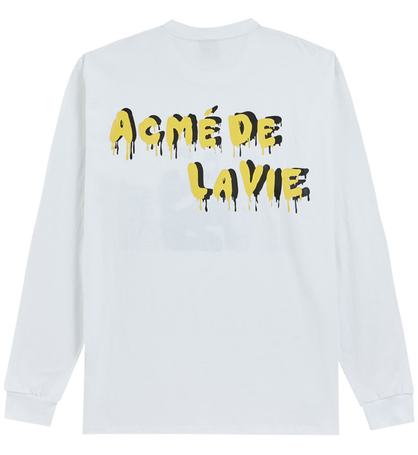 アクメドラビ(acme' de la vie) ADLV LONG SLEEVE T-SHIRT Crosswalk WHITE