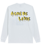 アクメドラビ(acme' de la vie) ADLV LONG SLEEVE T-SHIRT Black&Grey WHITE