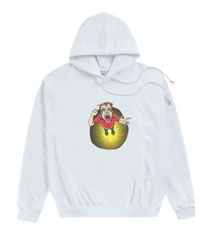アクメドラビ(acme' de la vie) ADLV DIGITAL PRINTING HOODIE ANGRY MAN WHITE