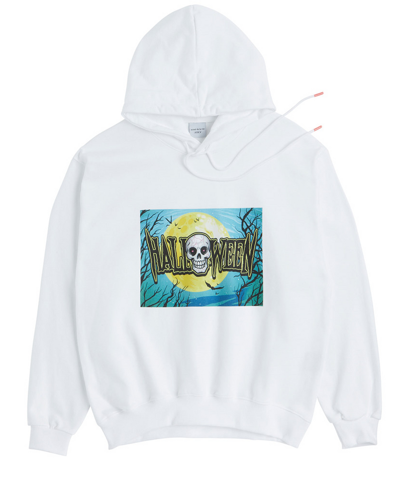 アクメドラビ(acme' de la vie) ADLV DIGITAL PRINTING HOODIE HALLOWEEN WHITE