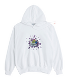 アクメドラビ(acme' de la vie) ADLV DIGITAL PRINTING HOODIE PURPLE PAINT WHITE