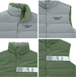 アクメドラビ(acme' de la vie) ADLV REVERSIBLE PADDING VEST GREY/KHAKI