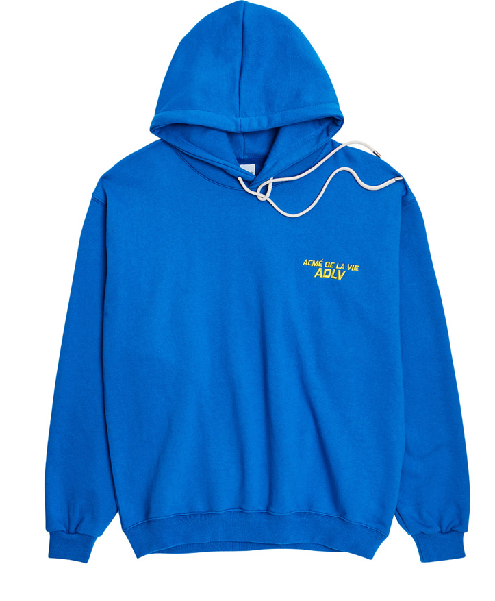 アクメドラビ(acme' de la vie) ADLV LOGO SETUP HOODIE (ブルー)