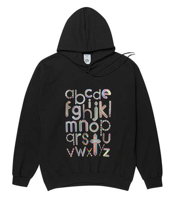 アクメドラビ(acme' de la vie) ADLV X Steven Willson ALPHABET HOODIE BLACK