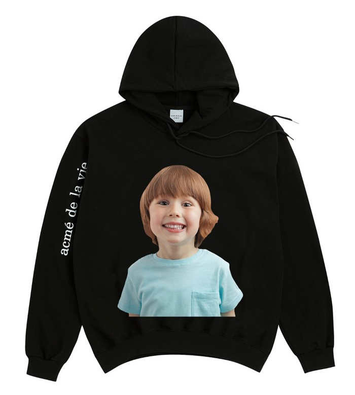アクメドラビ(acme' de la vie) ADLV BABY FACE HOODIE BLACK MINT BOY (BLACK)