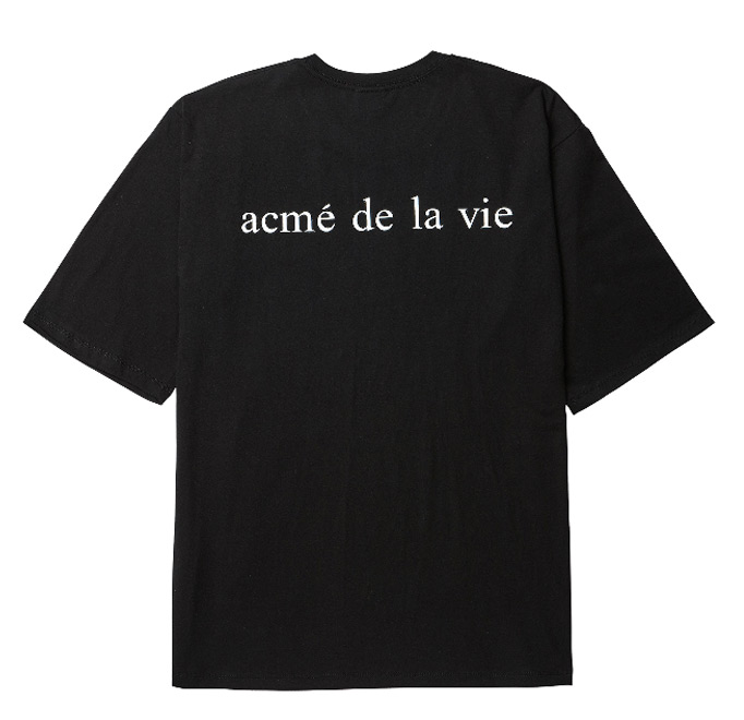 アクメドラビ(acme' de la vie) ADLV BABY FACE SHORT SLEEVE T-SHIRT BLACK WHITE T-SHIRT GIRL