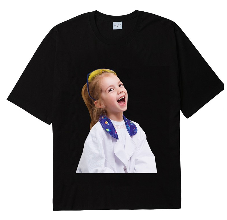 アクメドラビ(acme' de la vie) ADLV BABY FACE SHORT SLEEVE T-SHIRT BLACK LABORATORY