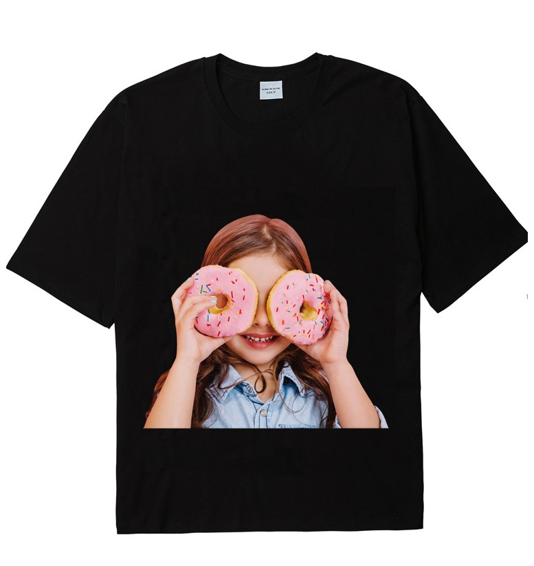 アクメドラビ(acme' de la vie) ADLV BABY FACE SHORT SLEEVE T-SHIRT BLACK DONUT 3 (BLACK)
