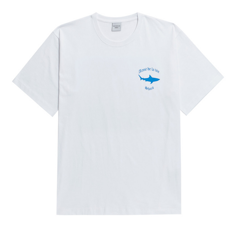 アクメドラビ(acme' de la vie) ADLV DIGITAL PRINTING SHORT SLEEVE T-SHIRT SHARK WHITE