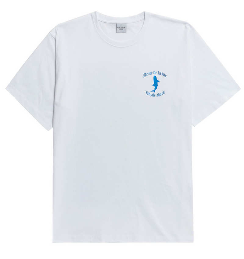 アクメドラビ(acme' de la vie) ADLV DIGITAL PRINTING SHORT SLEEVE T-SHIRT WHALE SHARK WHITE