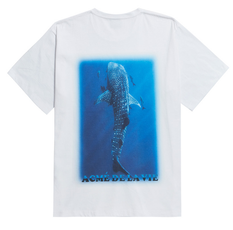 アクメドラビ(acme' de la vie) ADLV DIGITAL PRINTING SHORT SLEEVE T-SHIRT WHALE SHARK WHITE