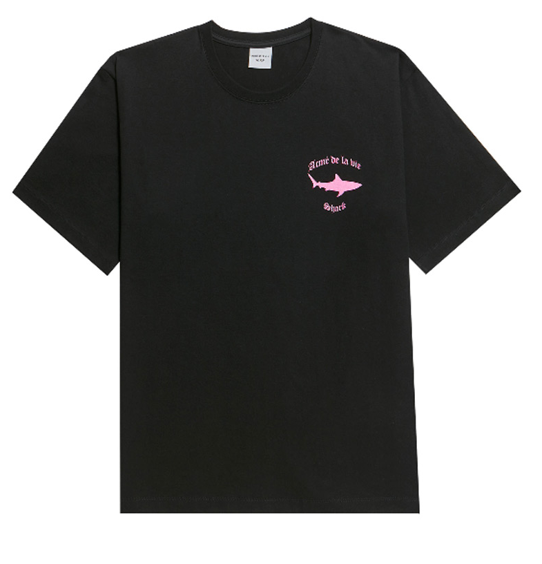 アクメドラビ(acme' de la vie) ADLV DIGITAL PRINTING SHORT SLEEVE T-SHIRT SHARK BLACK