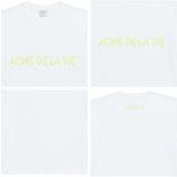 アクメドラビ(acme' de la vie) ADLV NEON LOGO SHORT SLEEVE T-SHIRT WHITE YELLOW