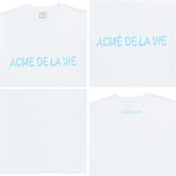 アクメドラビ(acme' de la vie) ADLV NEON LOGO SHORT SLEEVE T-SHIRT WHITE BLUE