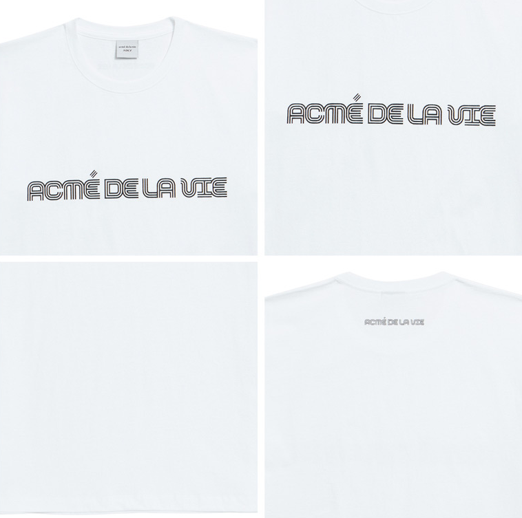 アクメドラビ(acme' de la vie) ADLV 3 LINE LOGO SHORT SLEEVE T