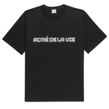 アクメドラビ(acme' de la vie) ADLV 3 LINE LOGO SHORT SLEEVE T-SHIRT BLACK