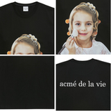 アクメドラビ(acme' de la vie) ADLV BABY FACE SHORT SLEEVE T-SHIRT BLACK MAKEUP