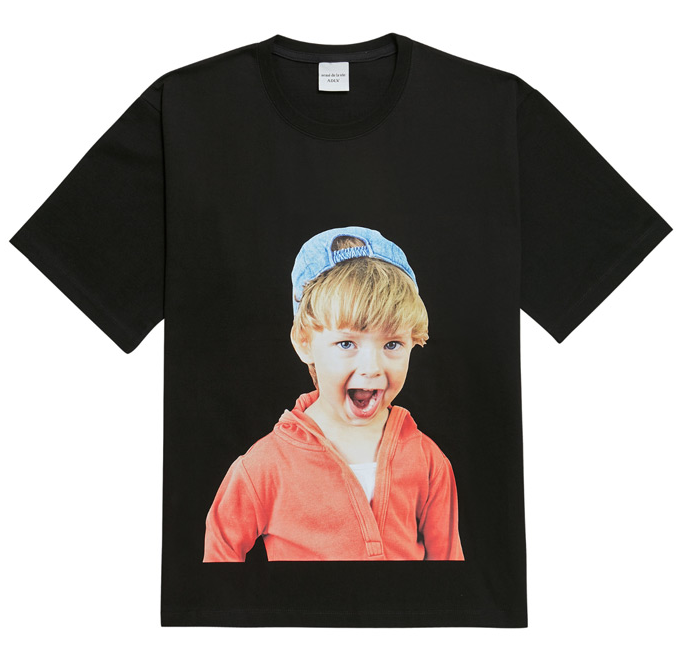 アクメドラビ(acme' de la vie) ADLV BABY FACE SHORT SLEEVE T-SHIRT BLACK RED HOODIE BOY