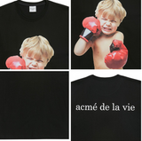 アクメドラビ(acme' de la vie) ADLV BABY FACE SHORT SLEEVE T-SHIRT BLACK BOXING