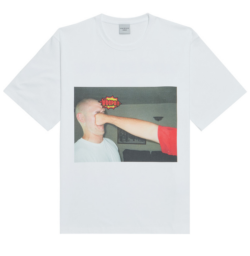 アクメドラビ(acme' de la vie) ADLV WOOPS PUNCH SHORT SLEEVE T-SHIRT WHITE