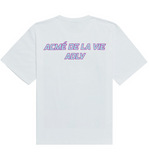 アクメドラビ(acme' de la vie) ADLV WOOPS BASEBALL SHORT SLEEVE T-SHIRT WHITE