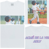 アクメドラビ(acme' de la vie) ADLV WOOPS BASEBALL SHORT SLEEVE T-SHIRT WHITE